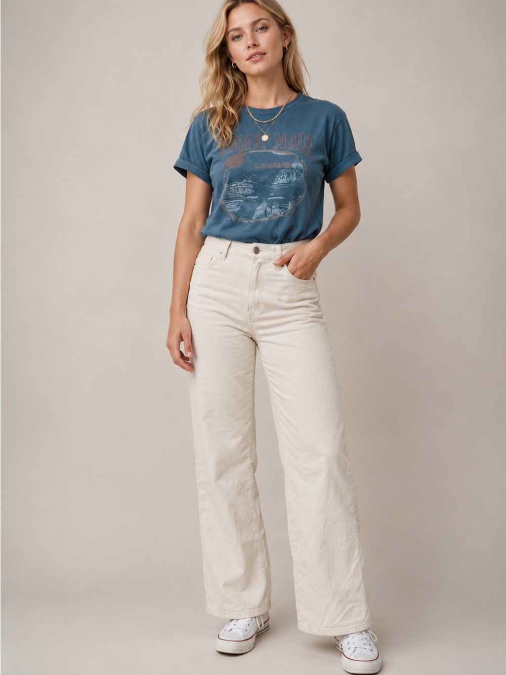 Levi's Soft Cream Ribcage Bell High Rise Corduroy Jeans Size 25 - 54726